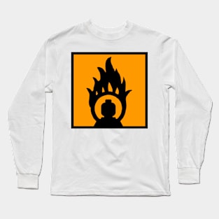 MINIFIG IN FLAME LOGO Long Sleeve T-Shirt